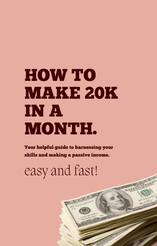 How to make 20k in a month e-book